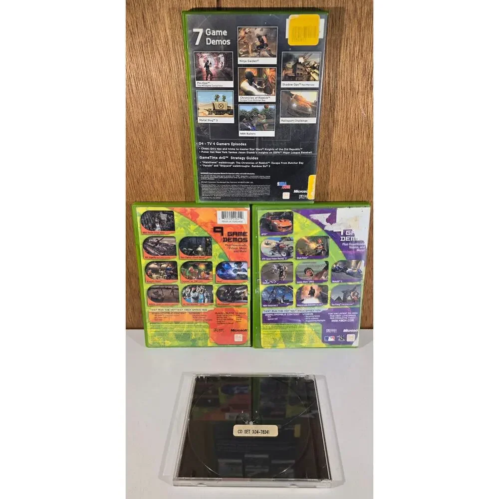 Original Xbox Exhibition Demo Disc Lot Vol 2 3 5 6